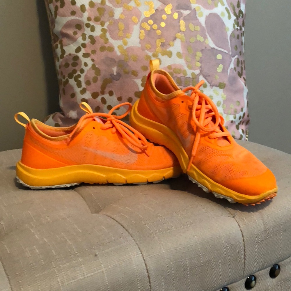Neon Orange Nike Tennis Shoes!